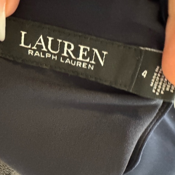 LAUREN RALPH LAUREN Two Tone Navy Red Anchor Buttons Sailor Shift Dress 4 NWT - Picture 9 of 10